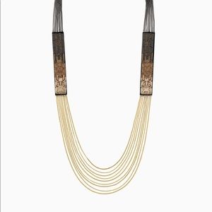 Jasper Ombré Necklace - Black and Gold
